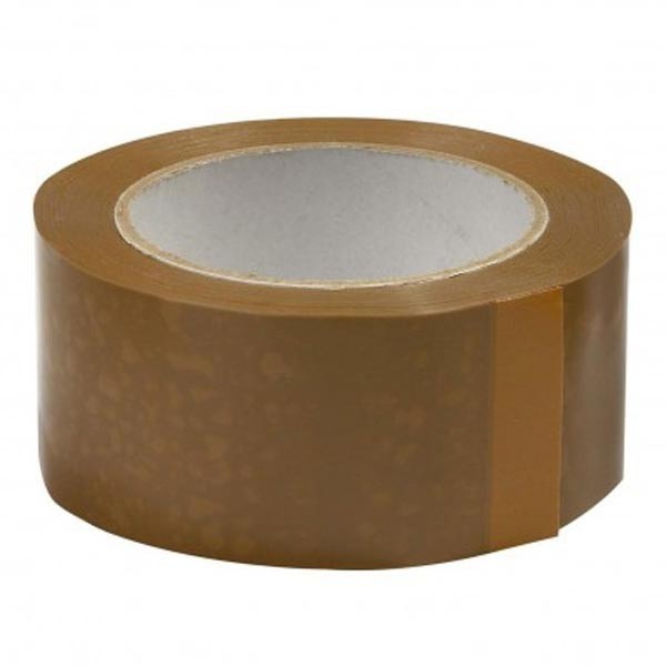 Fita adesiva de PVC industrial castanha 48x60 - 1