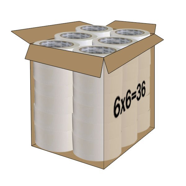 Fita adesiva de PVC industrial branca 48x60 - 3