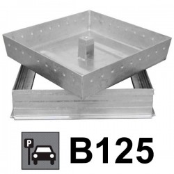 Tampa oculta + aro em aço galvanizado 50x50 - 1