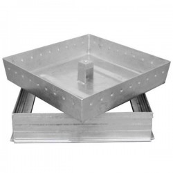 Tampa oculta + aro em aço galvanizado 50x50 - 2