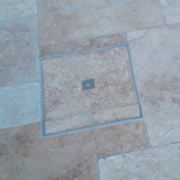 Tampa oculta + aro em aço galvanizado 60x60 - 5