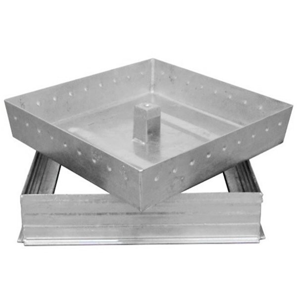Tampa oculta + aro em aço galvanizado 60x60 - 2
