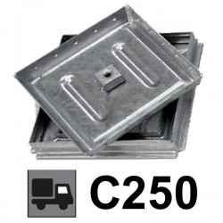 Tampa oculta + aro reforçado em aço galvanizado C250 30x30 cm - 1