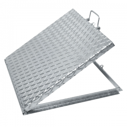 Tampa de inspeção em aço galvanizado 50x50 cm - 2