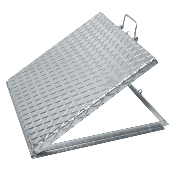 Tampa de inspeção em aço galvanizado 70x70 cm - 2