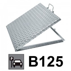 Tampa de inspeção em aço galvanizado 70x70 cm - 1
