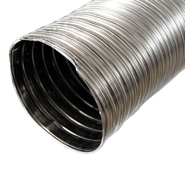 Tubo inox flexível parede dupla para chaminé Ø125 - Rolo 20 metros - 1