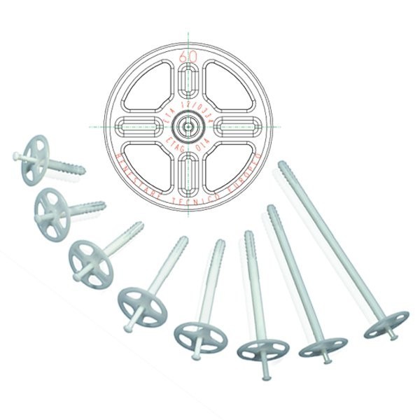 Pino para fixação de isolamento externo ETICS 180 mm | 250 Uni - 2