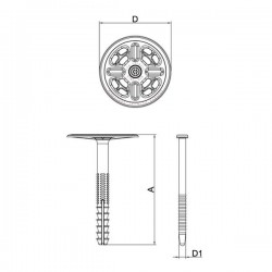 Pino para fixação de isolamento externo ETICS 70 mm |  500 unidades - 7