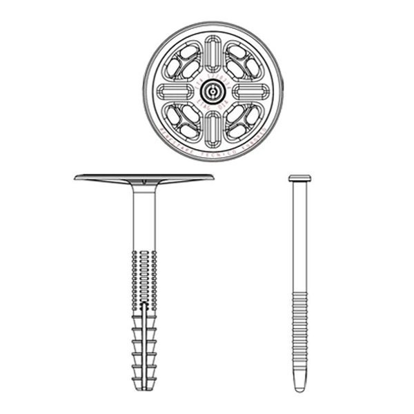 Pino para fixação de isolamento externo ETICS 70 mm |  500 unidades - 8