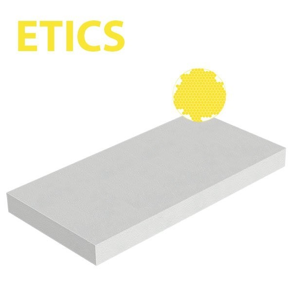 Placa de poliestireno expandido EPS ETICS 20kg/m3 1000x500x150 R 4,17 - 1