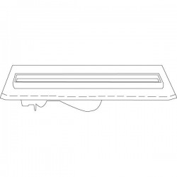 Canal de duche italiano em Inox com tampa rebaixada 55cm - 3