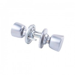 Maçaneta com fechadura tubular cromada mate - TESA - 1
