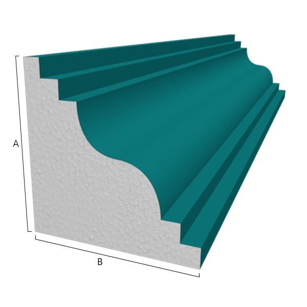 Molde em poliestireno EPS para cornija P4 150x150 - 1