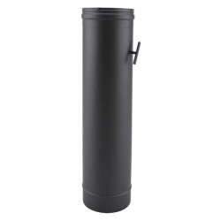 Tubo de chaminé c/registo em Inox simples 1m Preto / antracite - 1