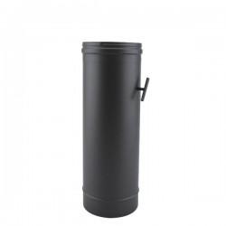 Tubo de chaminé c/registo em Inox simples 50 cm Preto / antracite - 1