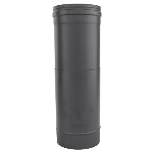 Tubo de chaminé extensível em Inox simples 38/56 cm Preto / antracite - 2