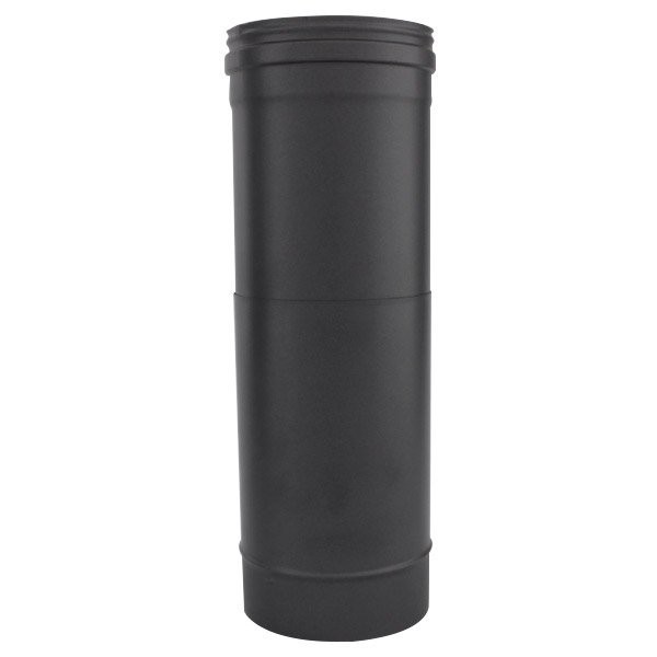 Tubo de chaminé extensível em Inox simples 15/25 cm Preto / antracite - 2