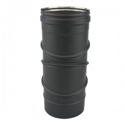 Curva regulável 0º à 90º para chaminé em Inox simples Preto / antracite - 4