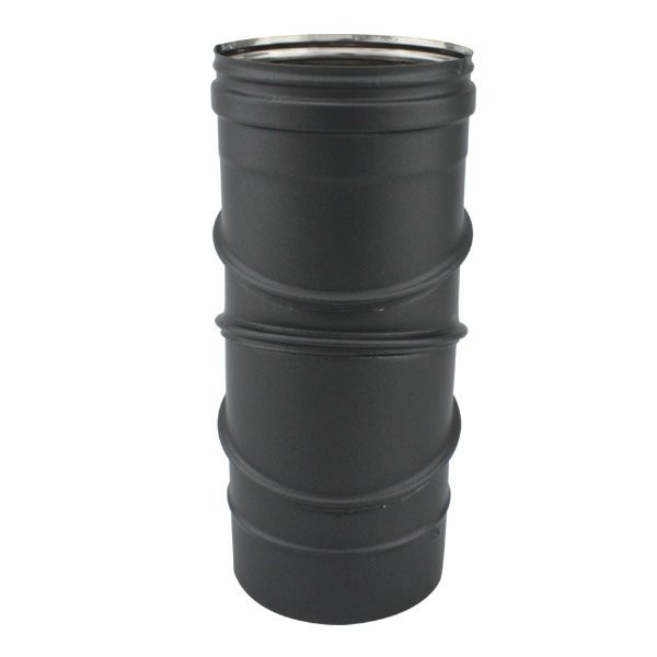 Curva regulável 0º à 90º para chaminé em Inox simples Preto / antracite - 4