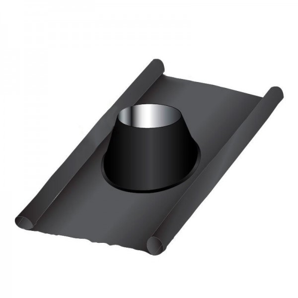 Cobre águas em chumbo-Inox para chaminé 5º a 35º Preto / antracite - 1