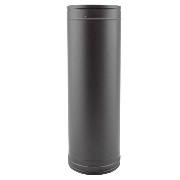 Tubo rígido Inox parede dupla isolado 1m Preto / antracite - 2