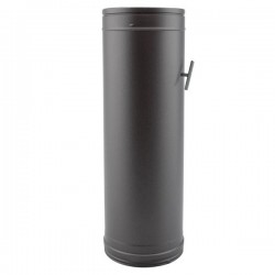 Tubo c/registo parede dupla isolado 1M Preto / antracite - 1