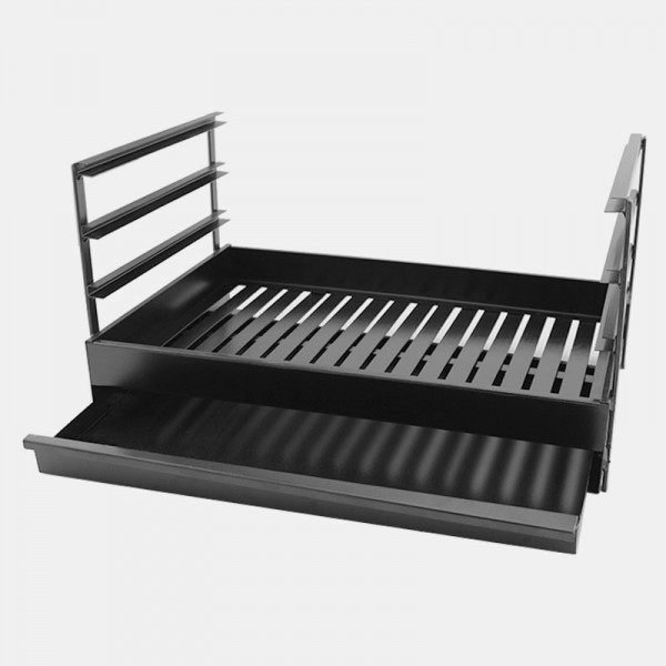 Grelhador de pousar em Aço Preto 60x40 - 2