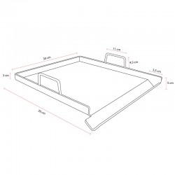 Placa/Chapa de Grelhar barbecue Inox 30x30 - 6