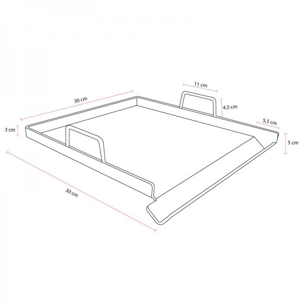 Placa/Chapa de Grelhar barbecue Inox 30x30 - 6