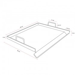 Placa/Chapa de Grelhar barbecue Inox 60x30 - 7