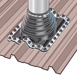 Membrana impermeável em EPDM para chaminé Pipeco Nº 6 Ø121 ao Ø254 mm - 4