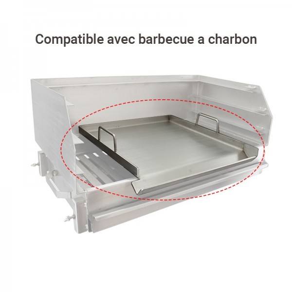 Placa/Chapa de Grelhar barbecue Inox 80x40 - 6