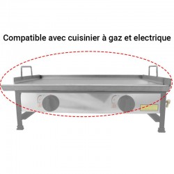Placa/Chapa de Grelhar barbecue Inox 60x30 - 5