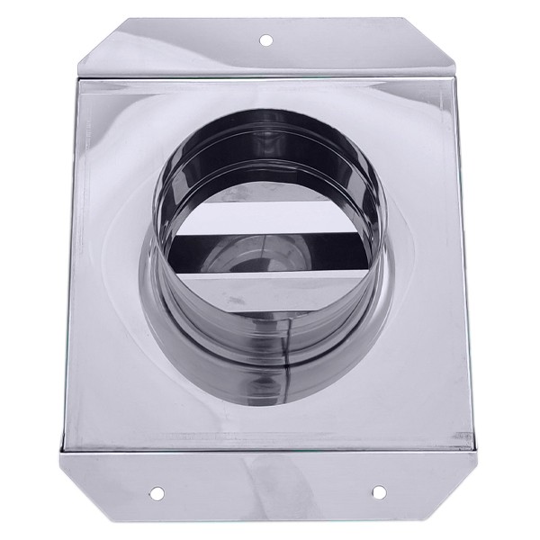 Chapéu para salamandra a Pellets em Inox simples - 2