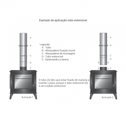 Tubo de chaminé em Inox simples 50cm - 3