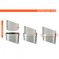 Curva regulável 0º à 90º para chaminé em Inox simples - 3
