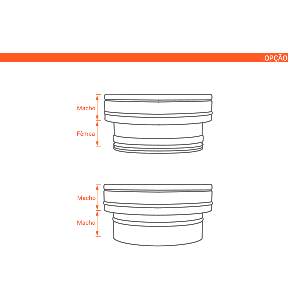 Adaptador de chaminé simples para parede dupla em Inox - 3