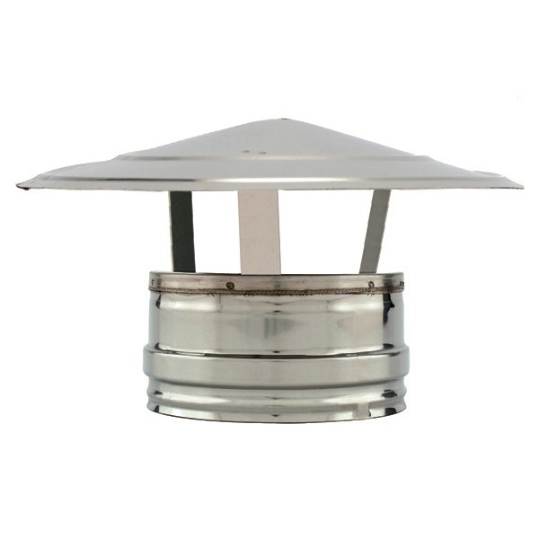 Chapéu chinês para chaminé em Inox parede dupla - 1