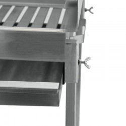 Barbecue a carvão BLAZE com espeto e pés em Inox 60x40 - 8