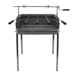Barbecue a carvão BLAZE com espeto e pés em Inox 60x40 - 2
