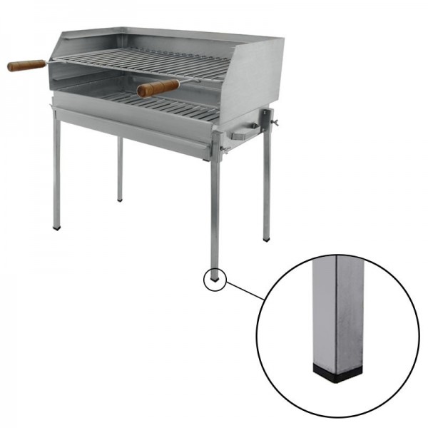Barbecue a carvão BLAZE com espeto e pés em Inox 70x40 - 9