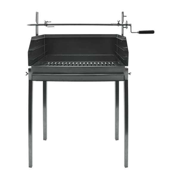 Barbecue a carvão BLAZE com espeto e pés em Inox 70x40 - 12