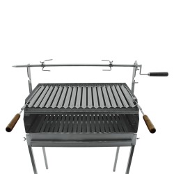 Barbecue a carvão BLAZE com espeto e pés em Inox 70x40 - 7