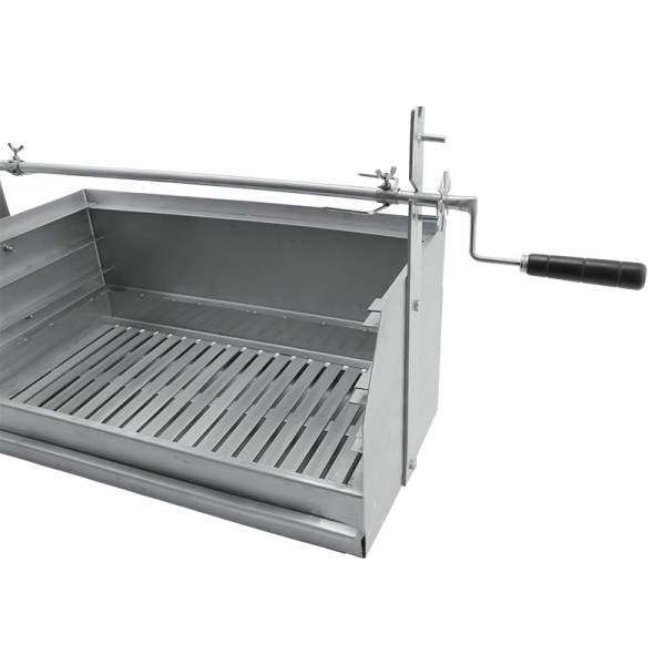 Grelhador a carvão BROIL com espeto giratório em Inox 60x40 - 3