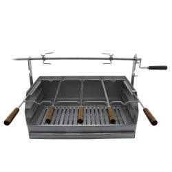 Grelhador a carvão BROIL com espeto em Inox 80x40 - 6