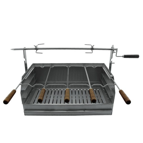 Grelhador a carvão BROIL com espeto em Inox 80x40 - 6