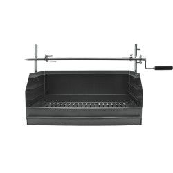 Grelhador a carvão BROIL com espeto giratório em Inox 60x40 - 2