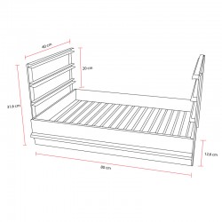Grelhador de pousar aberto FLAME em Inox 80x40 - 9