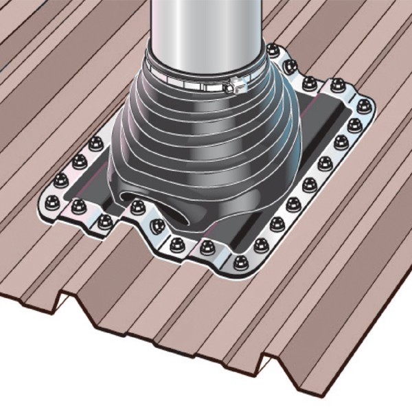 Membrana impermeável em EPDM para telhado Pipeco Nº 5 Ø101 ao Ø209 mm - 4